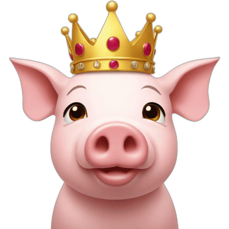 pig in golden crown emoji