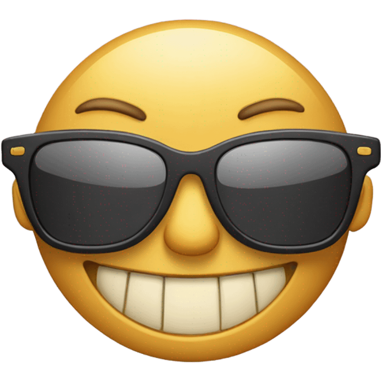 Cool sunglasses emoji with gold teeth emoji