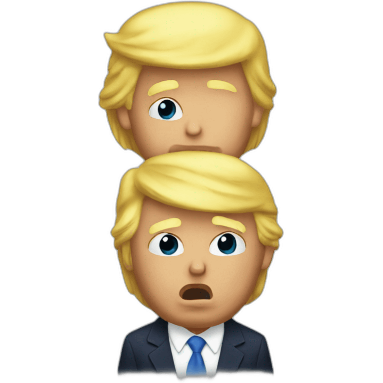 trump kissing trump emoji