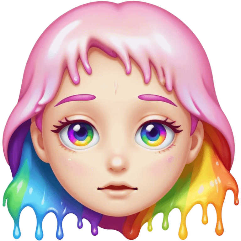 cute melted rainbow eye emoji