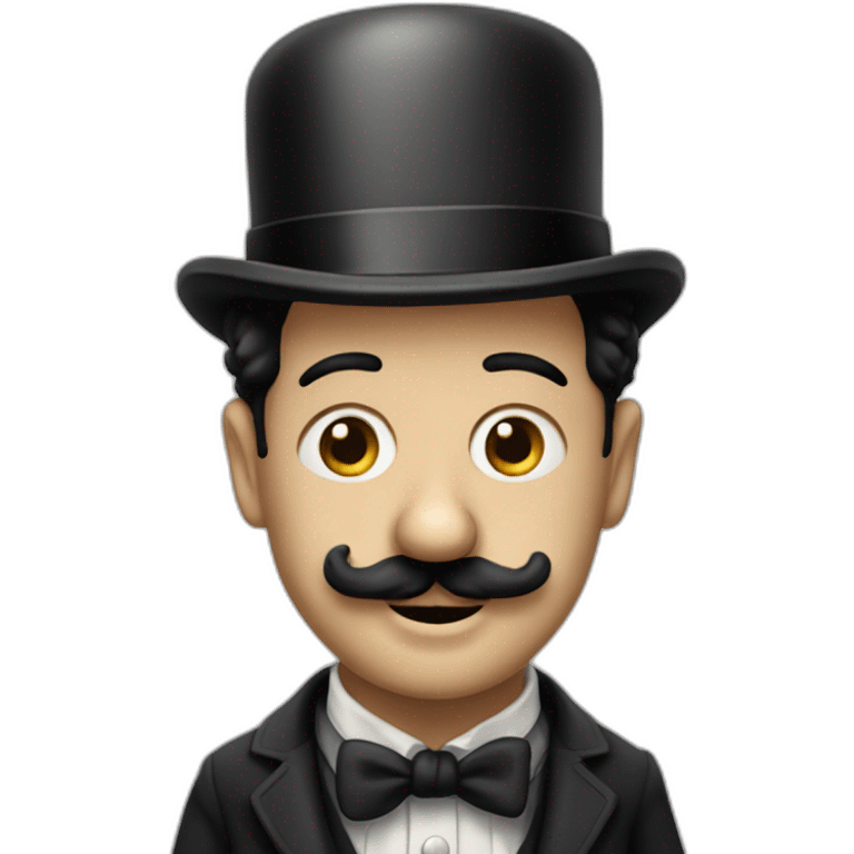 charlie chaplin without hat emoji