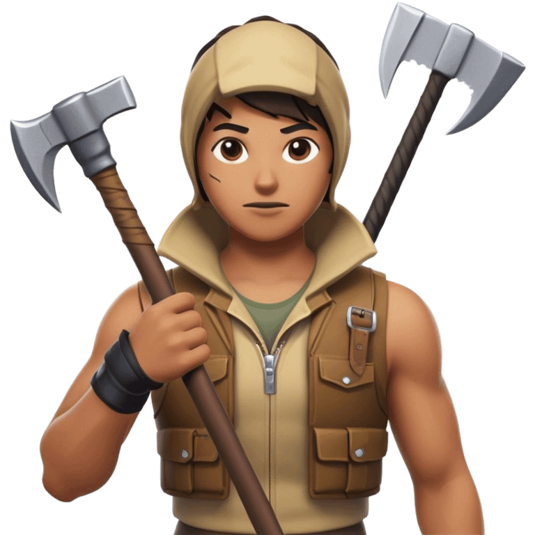 A jorden from fortnite with pickaxe emoji