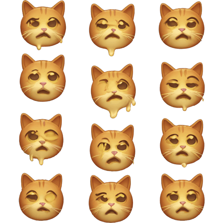 Melting Face cat emoji