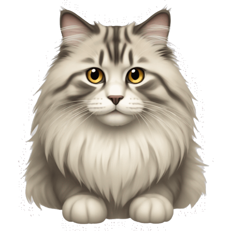 A color point Siberian forest cat that is medium fluff emoji