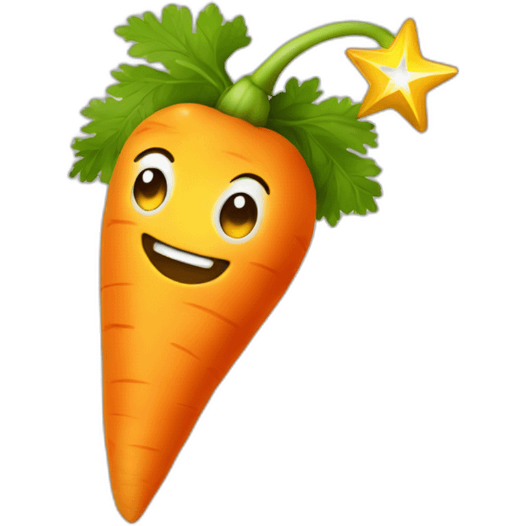 gold bright carrot with a star emoji