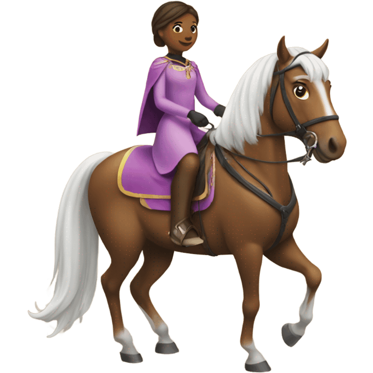 Horse with princess rider emoji