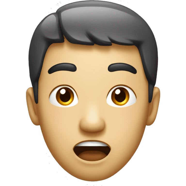 Chinese head with amazement look emoji