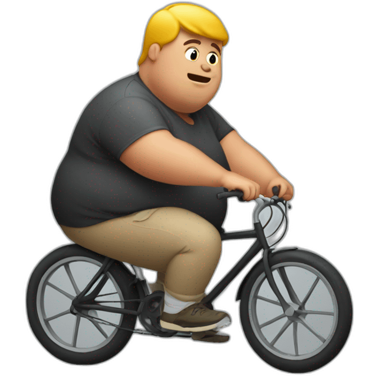 Obese man on a bike emoji