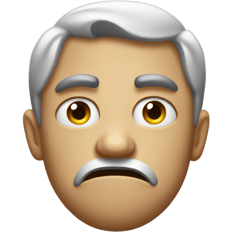 pissed off emoji with one raised eyebrow emoji