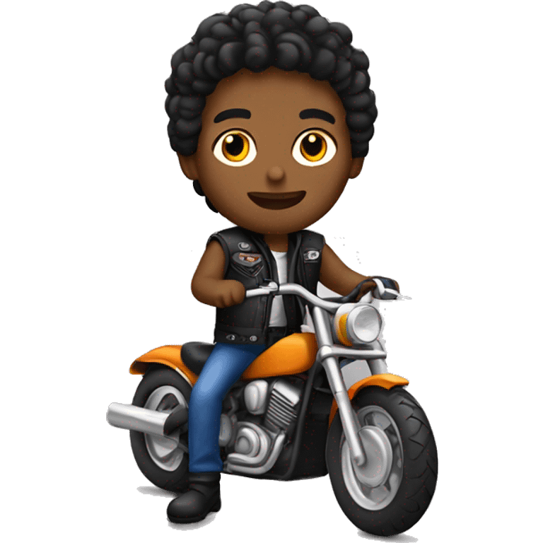 Motorbiker boy emoji