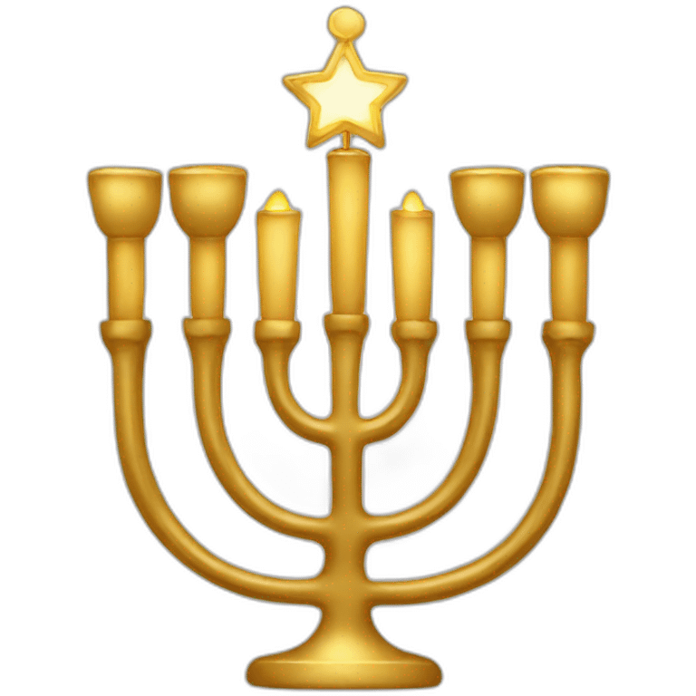 golden menorah emoji