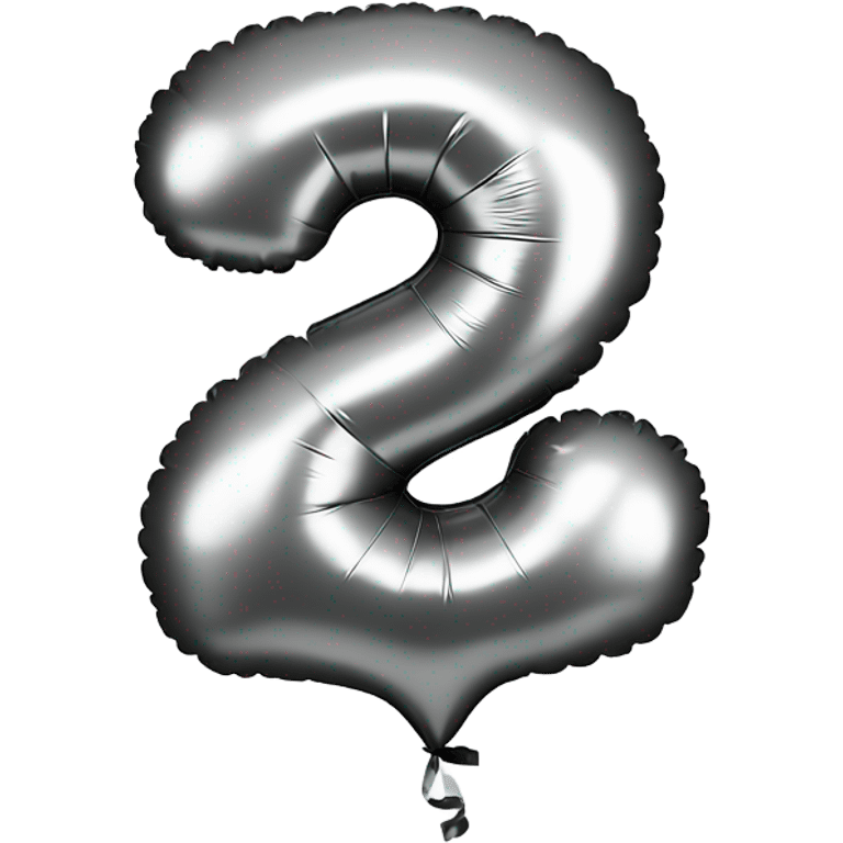 1 number balloon silver emoji