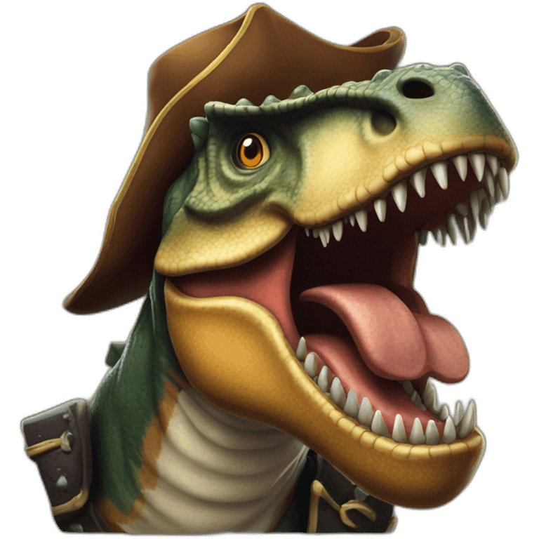 Tyrannosaurus rex pirate emoji