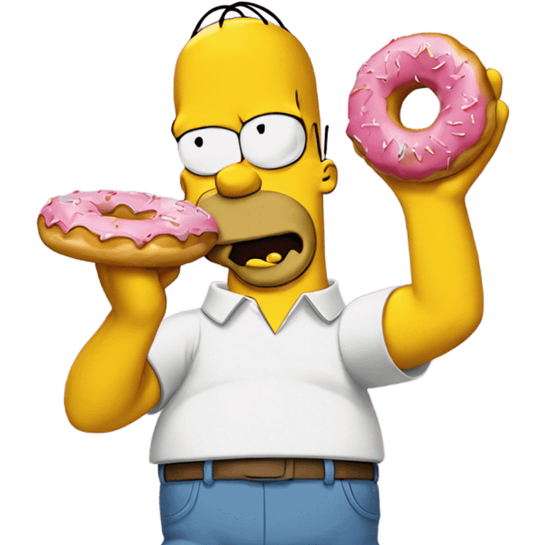 Homer Simpson eating a donut emoji