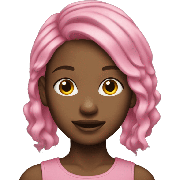 pink hair black girl emoji