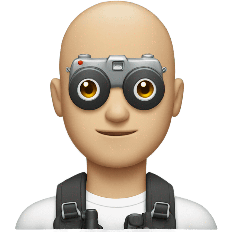 Bald guy with a camera  emoji