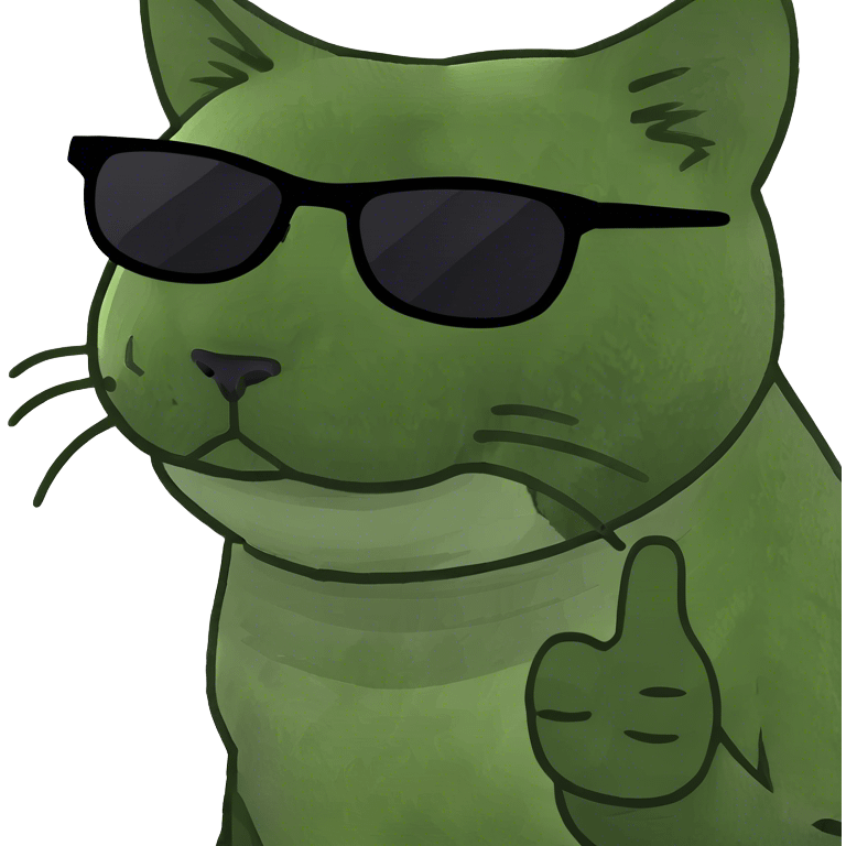 Cat with sunglasses emoji