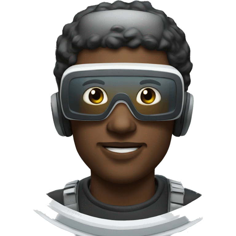 man with VR glasses in space emoji