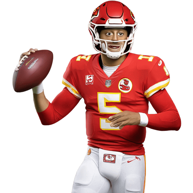  Patrick Mahomes as Kermit the Frog holding a football emoji