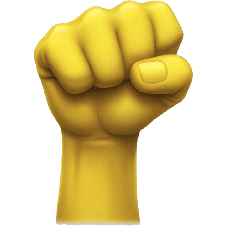 a yellow fist thumb up seen head on emoji