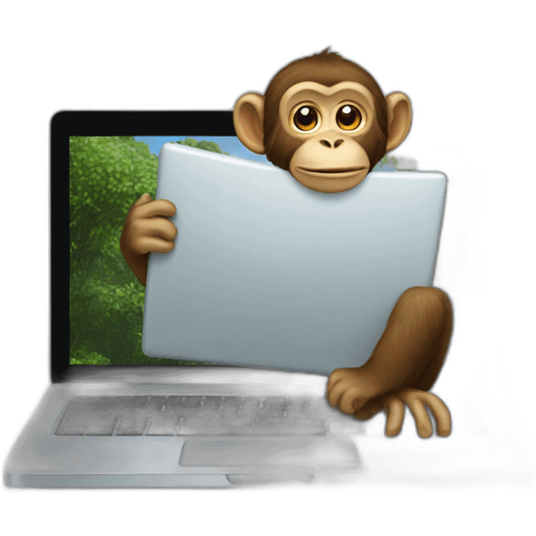 monkey on a laptop emoji