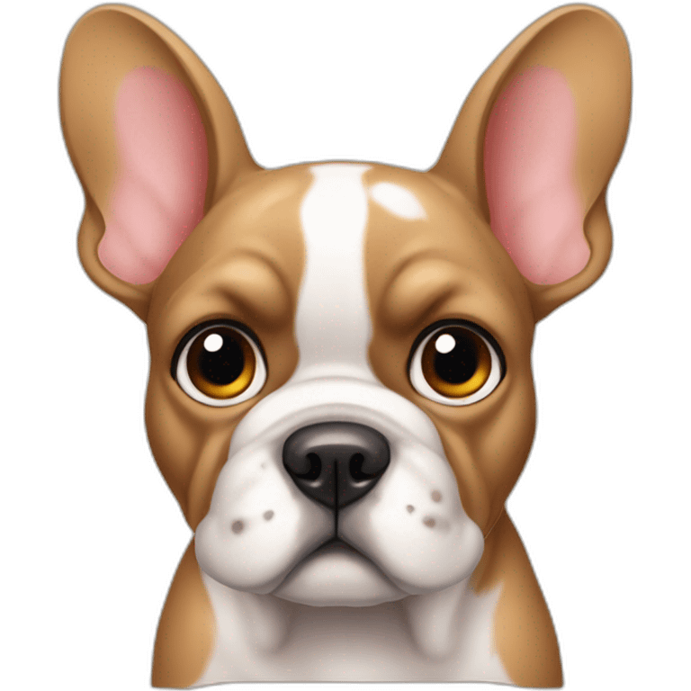 Fawn colored France-BullDog with big ears emoji