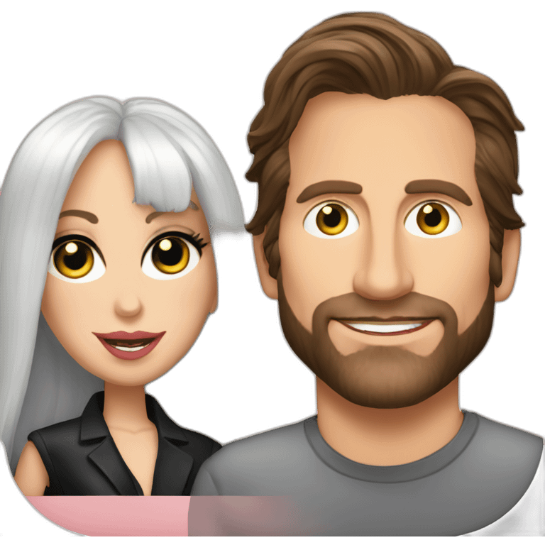 Lady Gaga et Bradley Cooper emoji