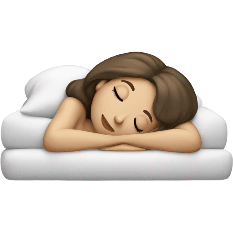 Pale Brunette napping emoji