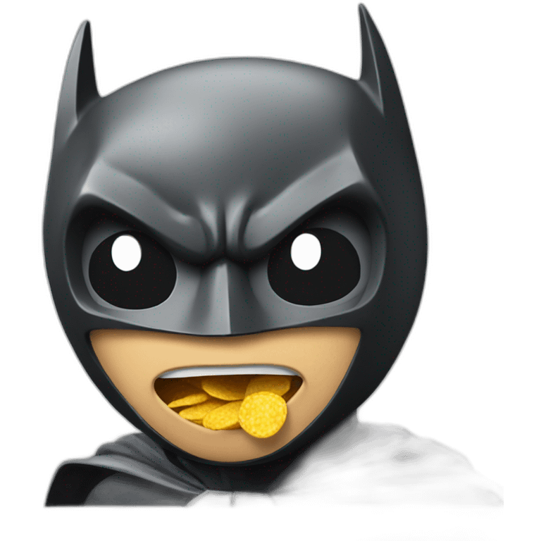 Batman qui mange des chips emoji