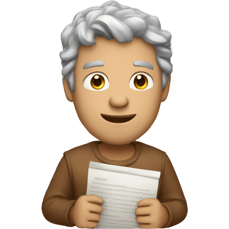 An actor holding a movie script emoji