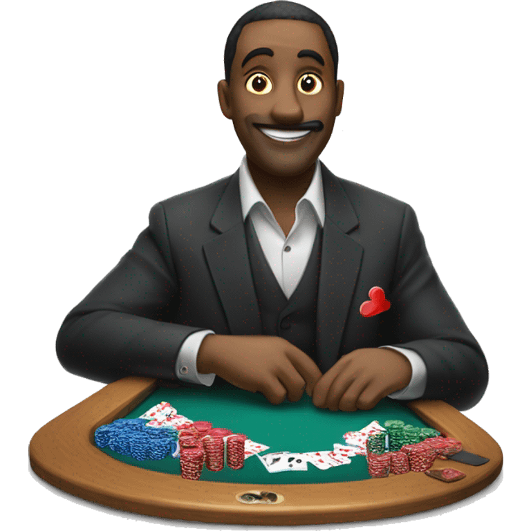 The rizzler playing poker emoji