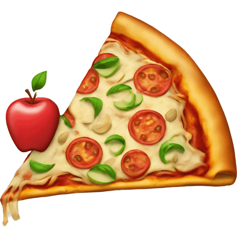 Pizza with an Apple emoji