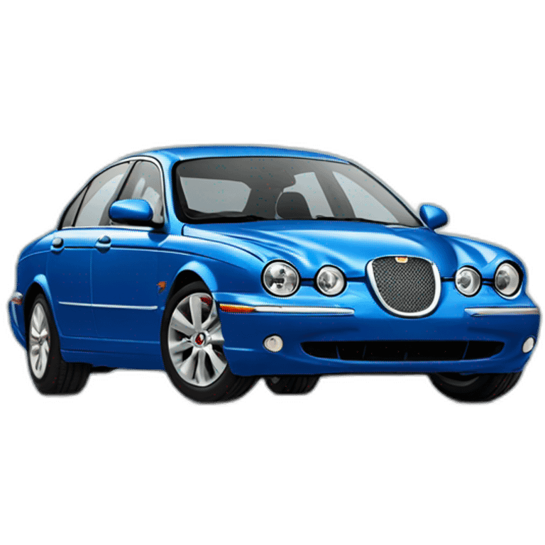 Jaguar S-Type blue emoji