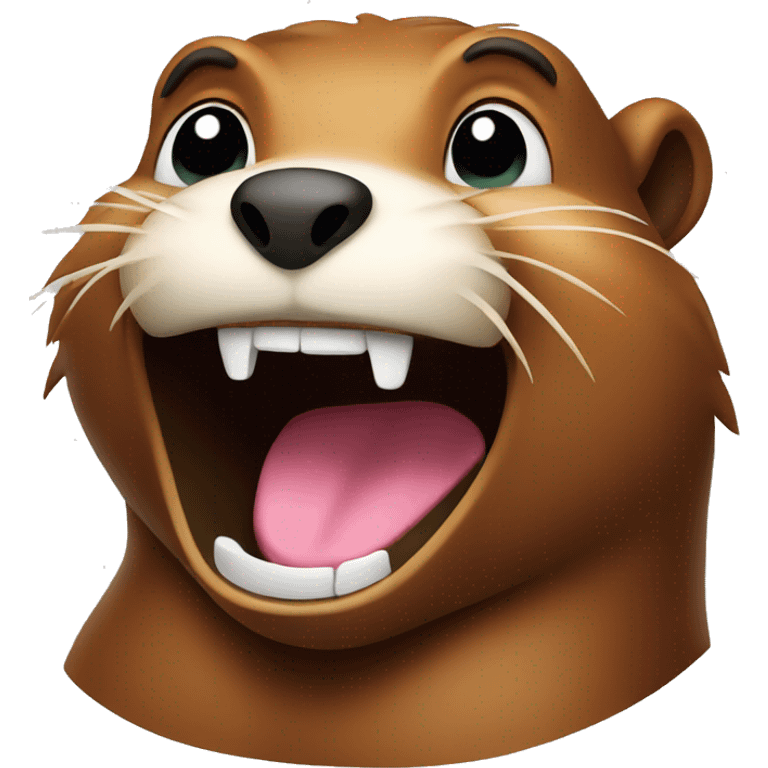 Laughing beaver  emoji