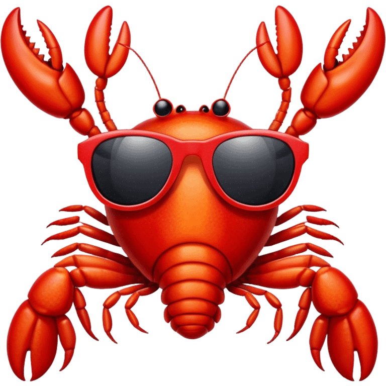 Crawfish with sunglasses  emoji