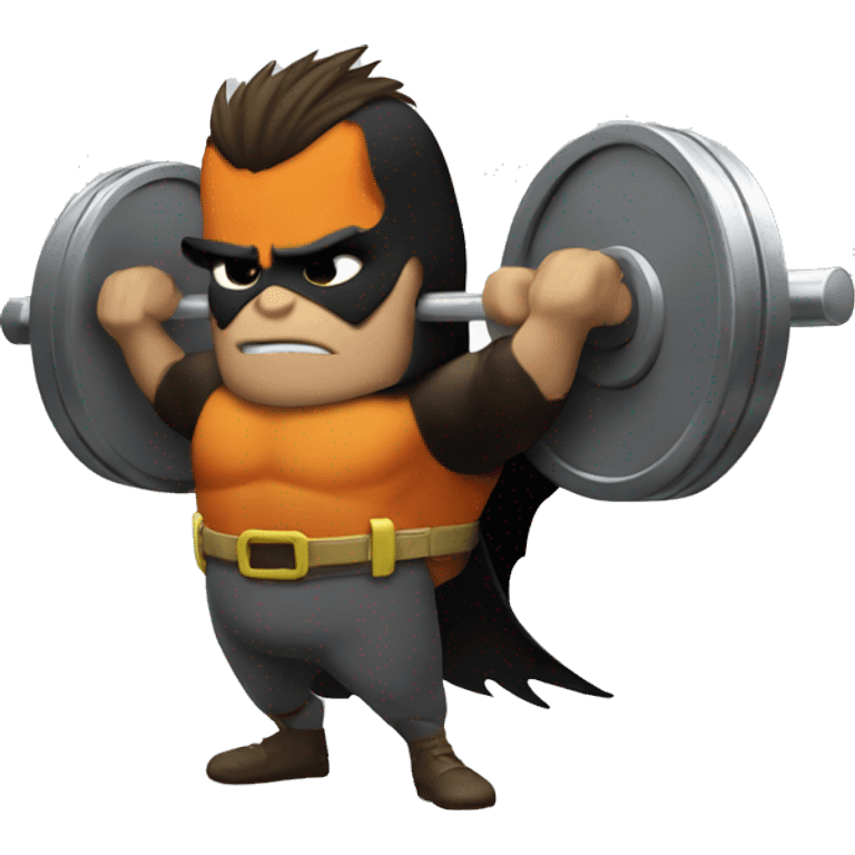 robin from batman lifting weight emoji