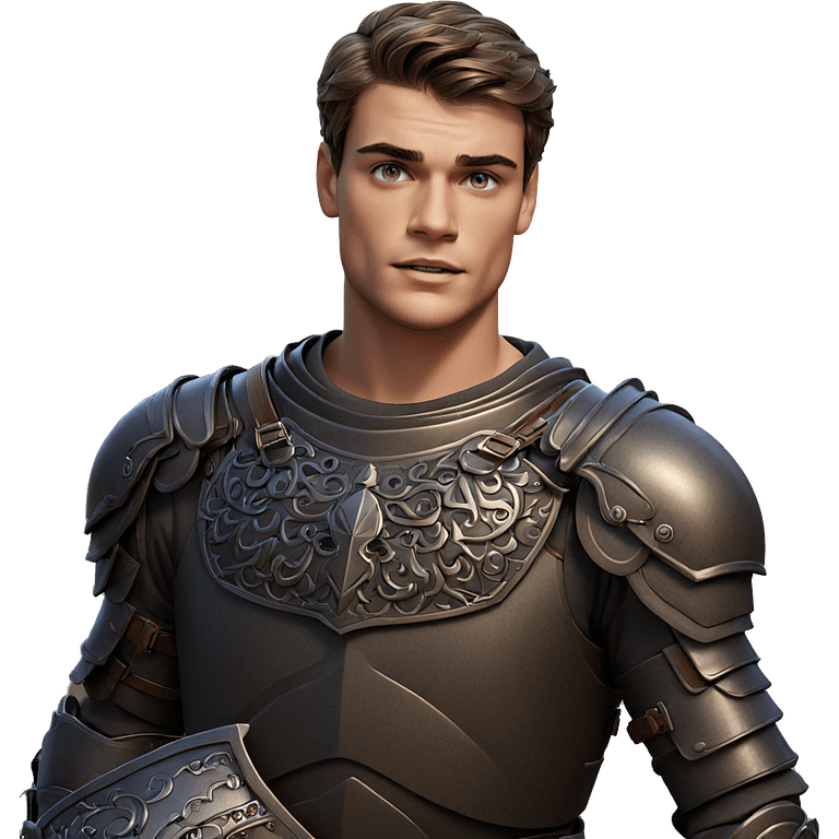 boy in armor outdoors emoji