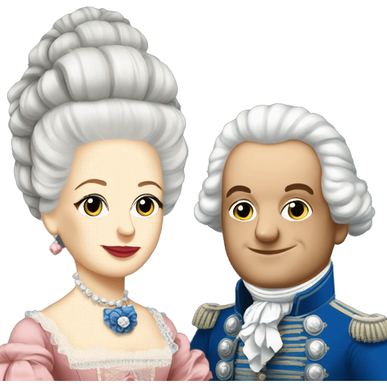 marie antoinette and Louis XVI emoji