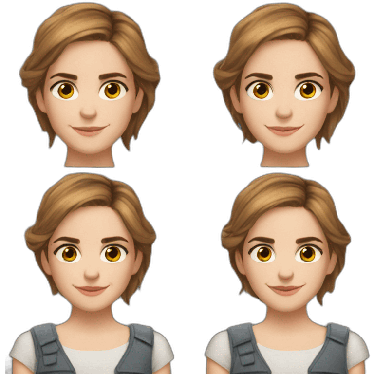 Emma Watson make a hi emoji