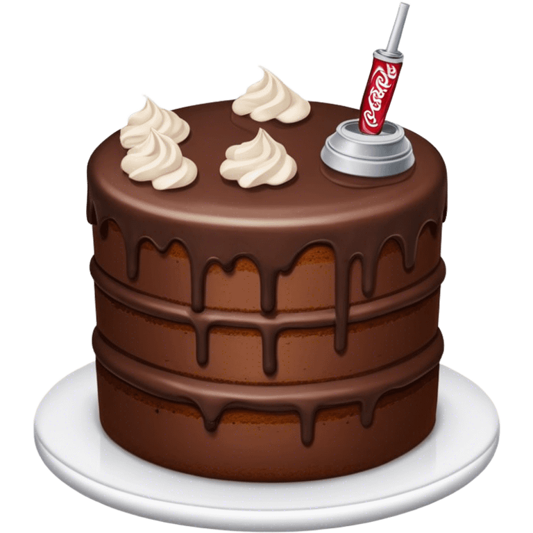 A Dr pepper cake emoji