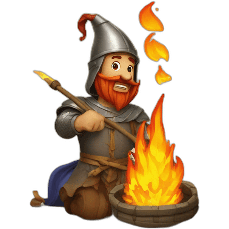 medieval fireeater emoji