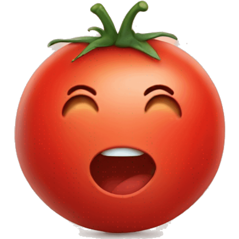 blushing tomato emoji