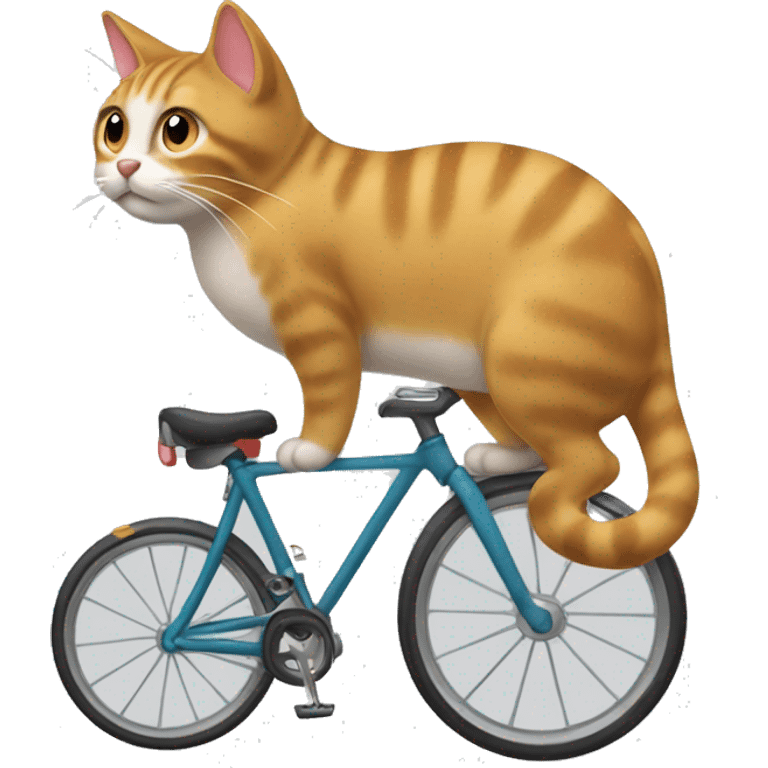 gato andando de bicicleta emoji