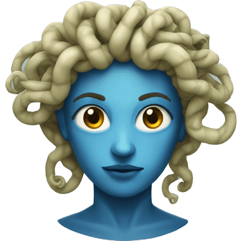 Blue medusa emoji