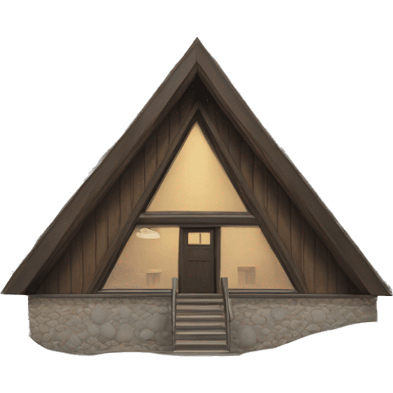 a-frame alpine art gallery building emoji