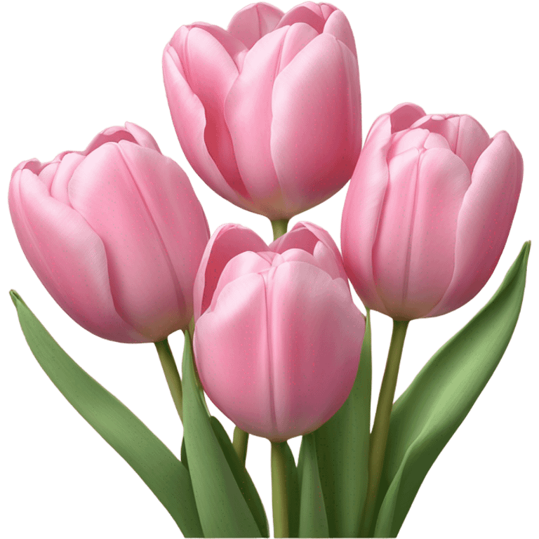 Bouquet of pink tulips emoji