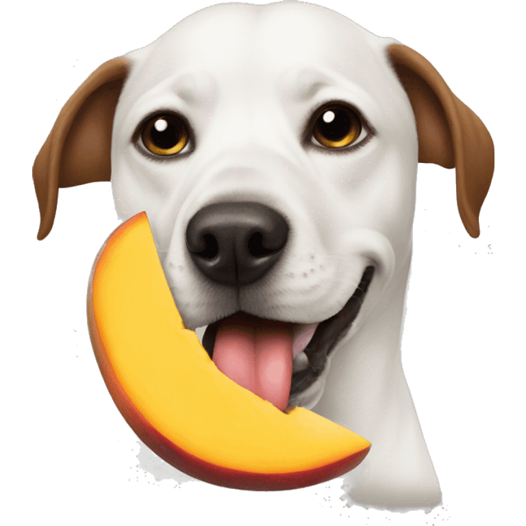 Dog sucking mango meme emoji