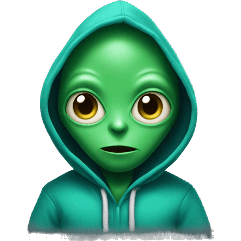 Alien with hoodie emoji