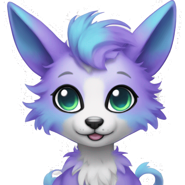 Kawaii colorful ethereal anthro fursona Fakemon emoji