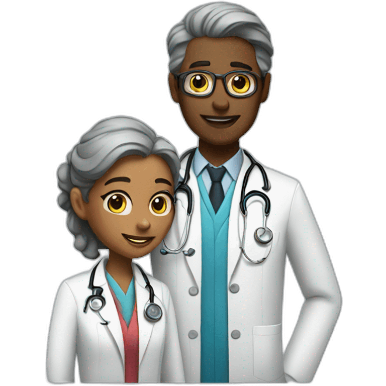 Two doctors in love emoji